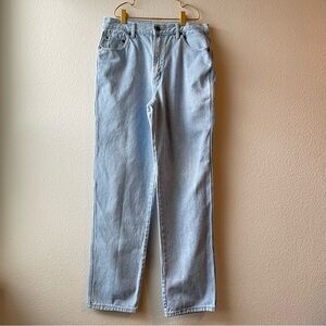 Vintage 80s/90s light wash loose fit bugle boy belt loop branding 32x32 jeans